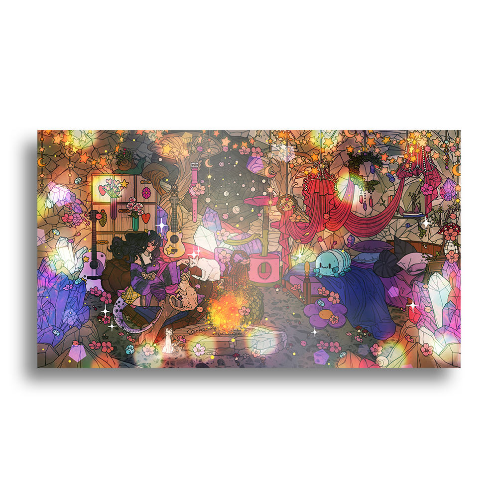 Chrchie | crystal cave art print  - Art Print
